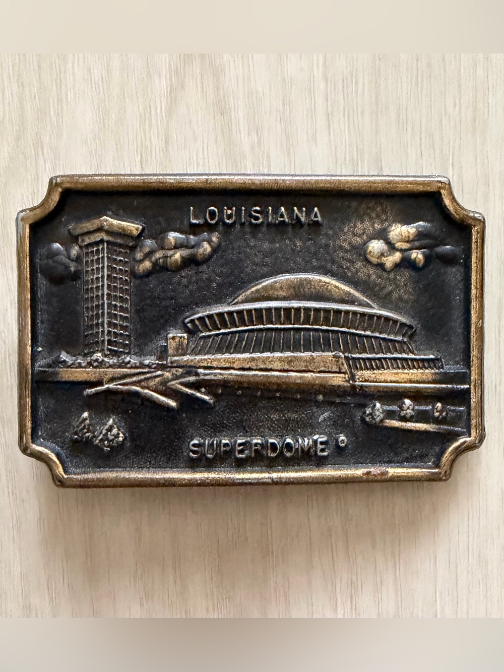 Vintage Louisiana Superdome Belt Buckle